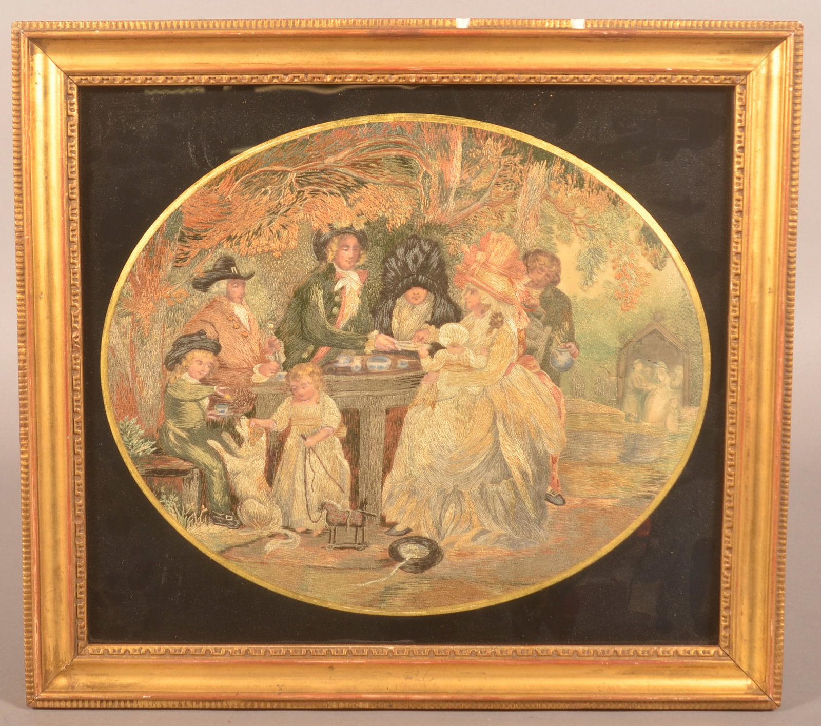 English Early 19th C. Pictorial Silk Needlework. (1 of 7)