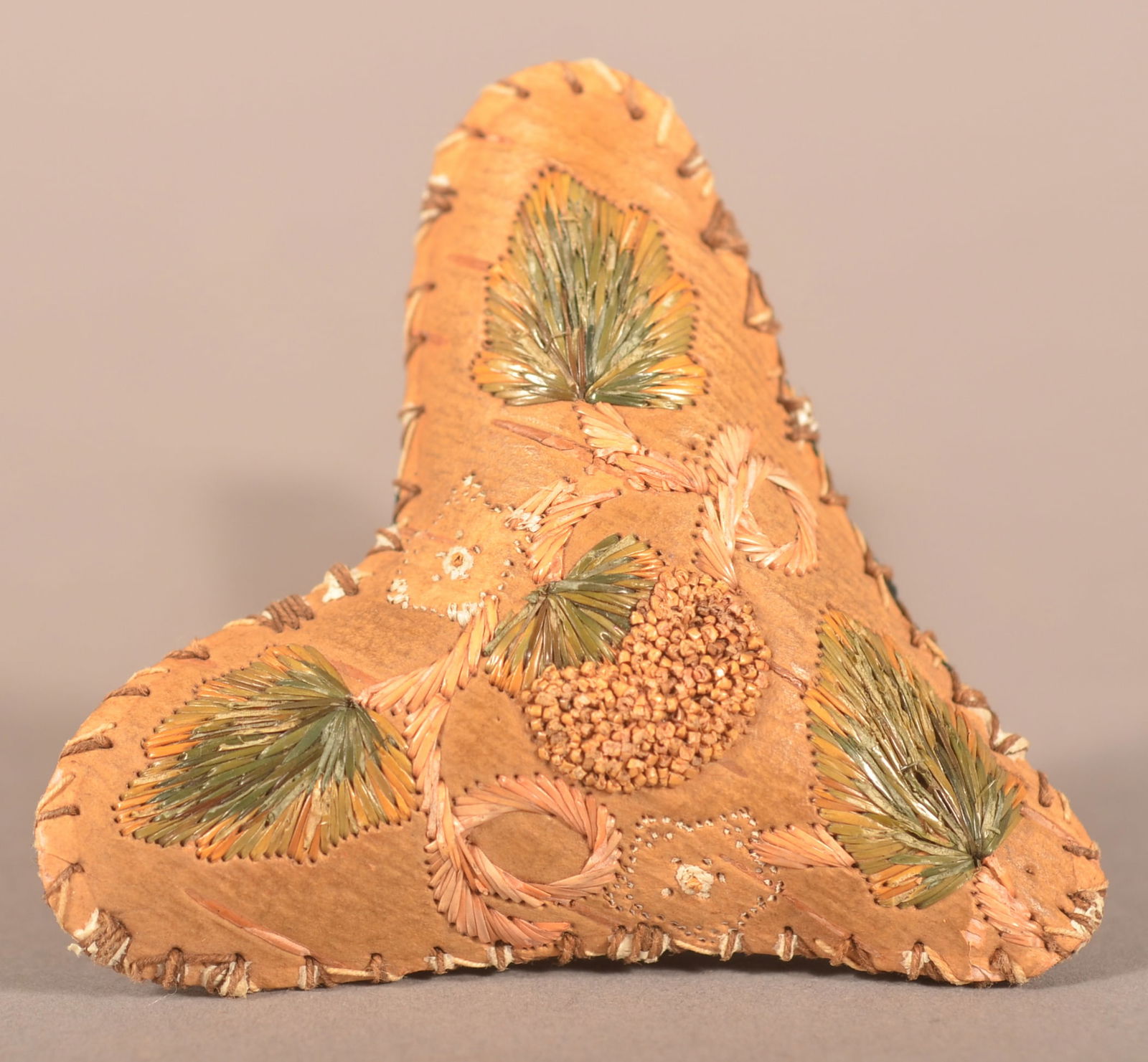 Fine Antique Quillwork Heart-Shaped Pin Cushion. (1 of 3)