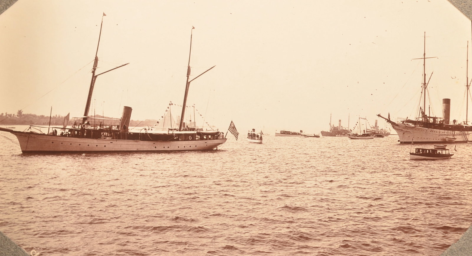 Photo Album w/ Russo-Japan War, 1905 NY Yacht Club.: Historically significant photo album. Lots 48 to 54 descended from Lorraine d'Oremieulx Roosevelt Warner (1887-1965) a NY socialite whose father was cousin to Teddy Roosevelt and was married to Langdo