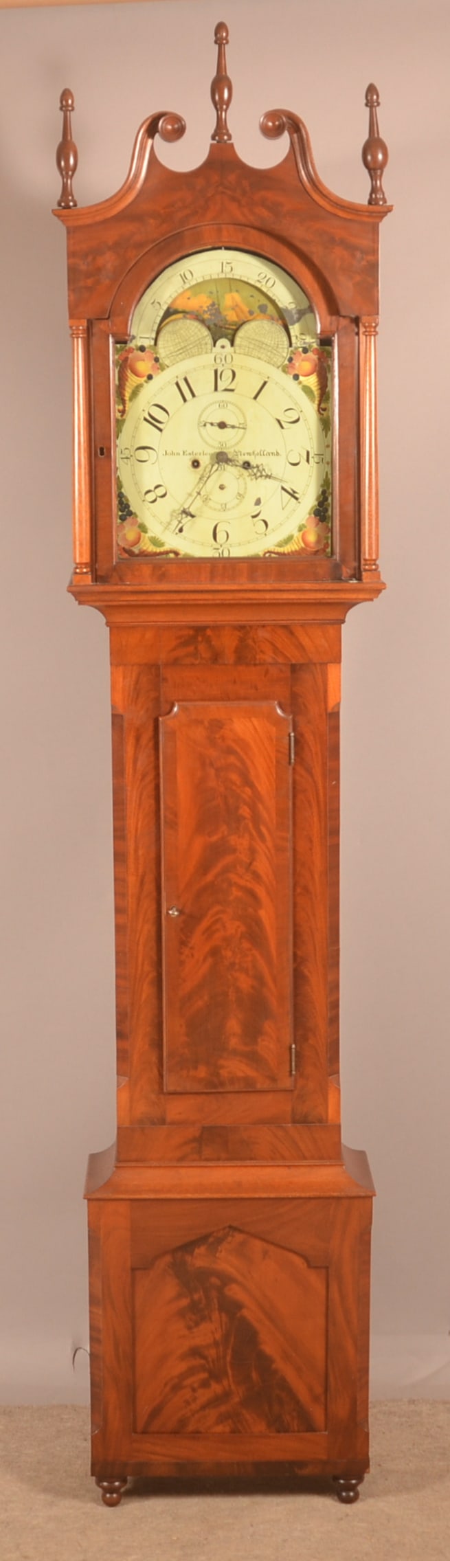 John Esterle, PA Sheraton Tall Case Clock. (1 of 9)