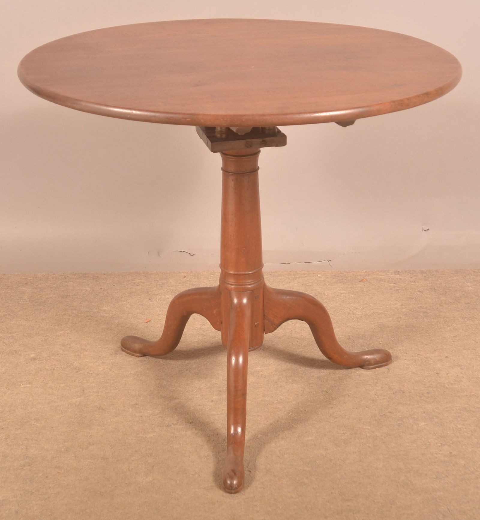 19th C. Walnut Birdcage Tilt-Top Table. (1 of 3)