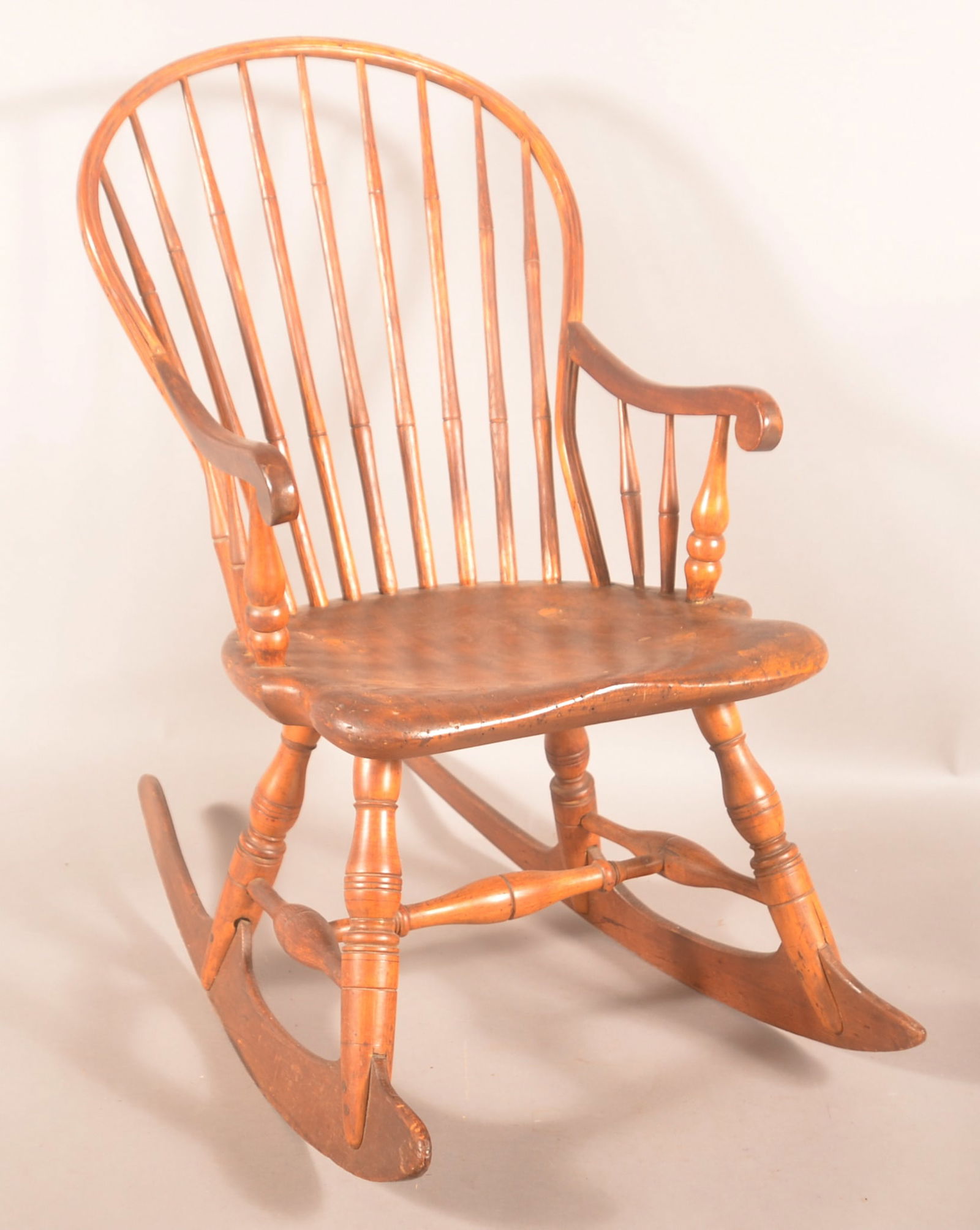 PA 19th Century Bow-Back Windsor Rocking Chair. (1 of 4)