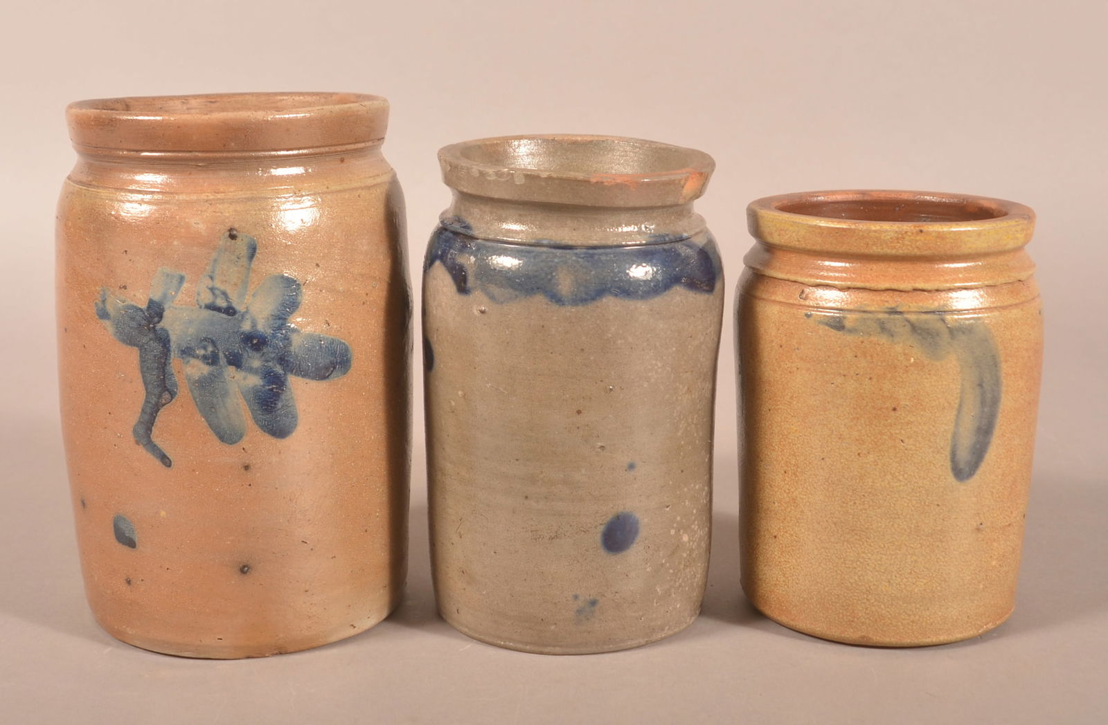 Three PA Stoneware Storage Jars. (1 of 3)