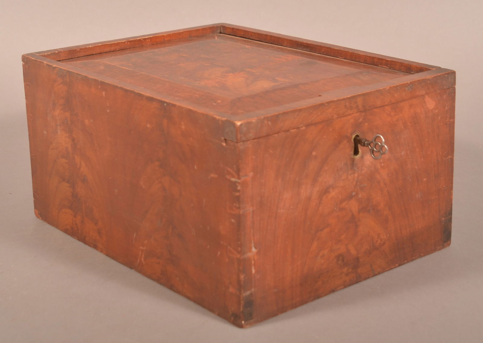 Flame Grain Paint-Decorated Softwood Bible Box. (1 of 7)