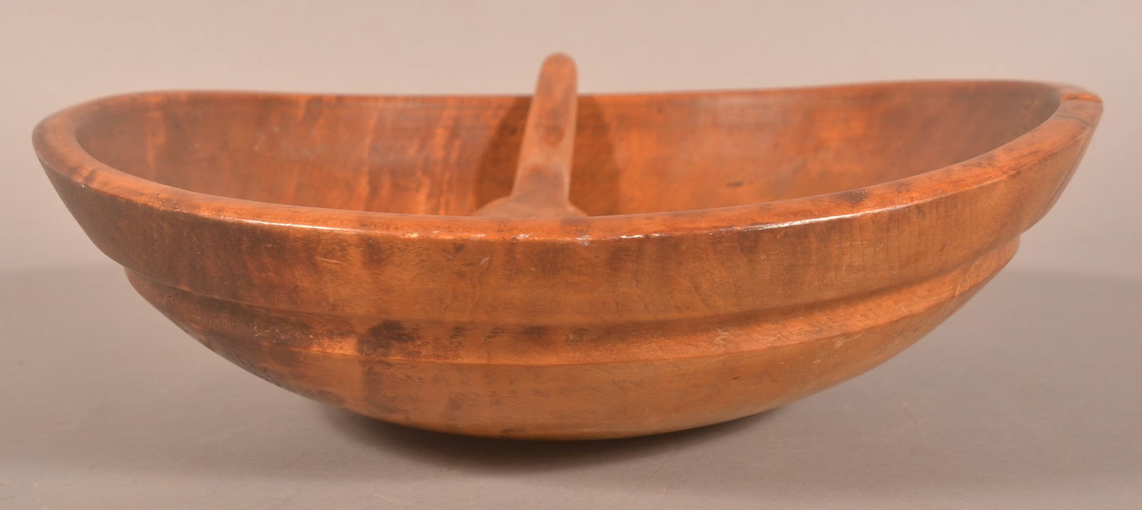 Tiger Maple Butter Bowl with Butter Paddle. (1 of 6)