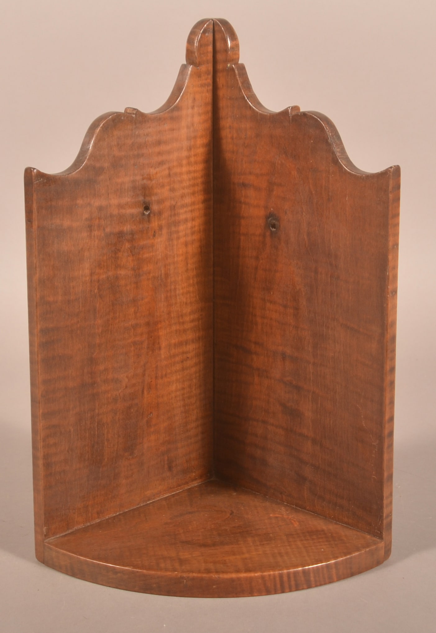 Antique Tiger Maple Corner Hanging Shelf. (1 of 2)