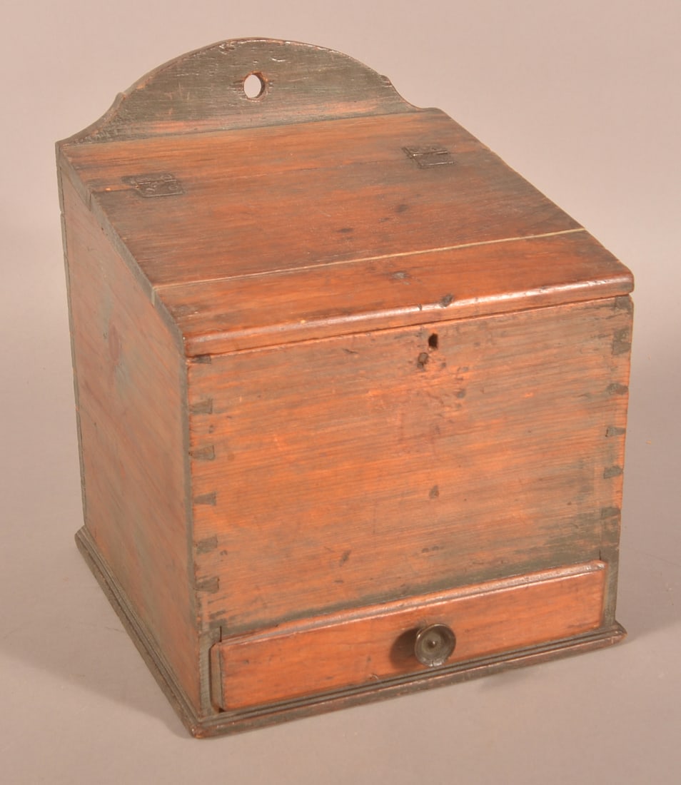 PA 19th C. Softwood Salt Box. (1 of 4)
