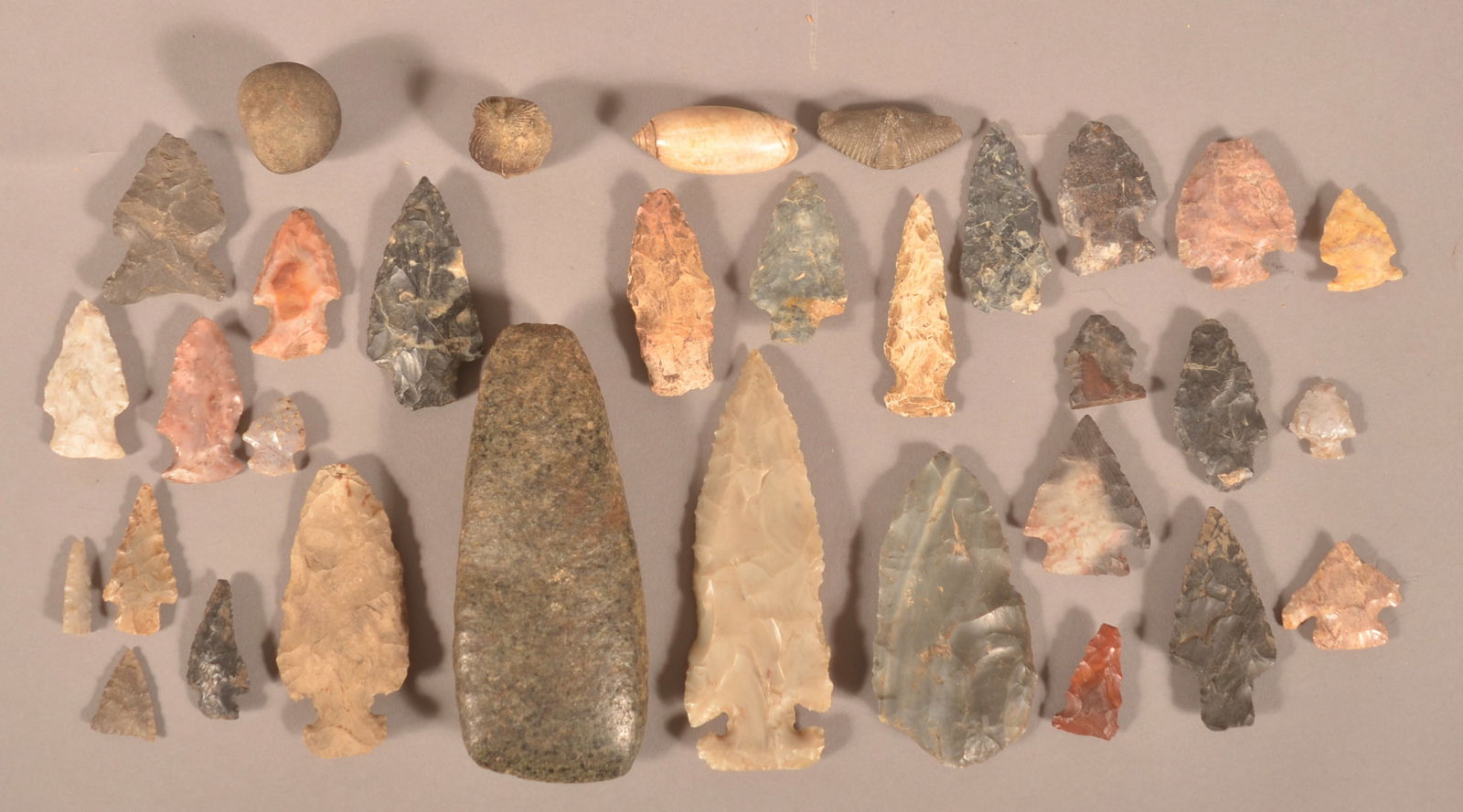 Collection of Antique Native American Arrowheads. (1 of 1)