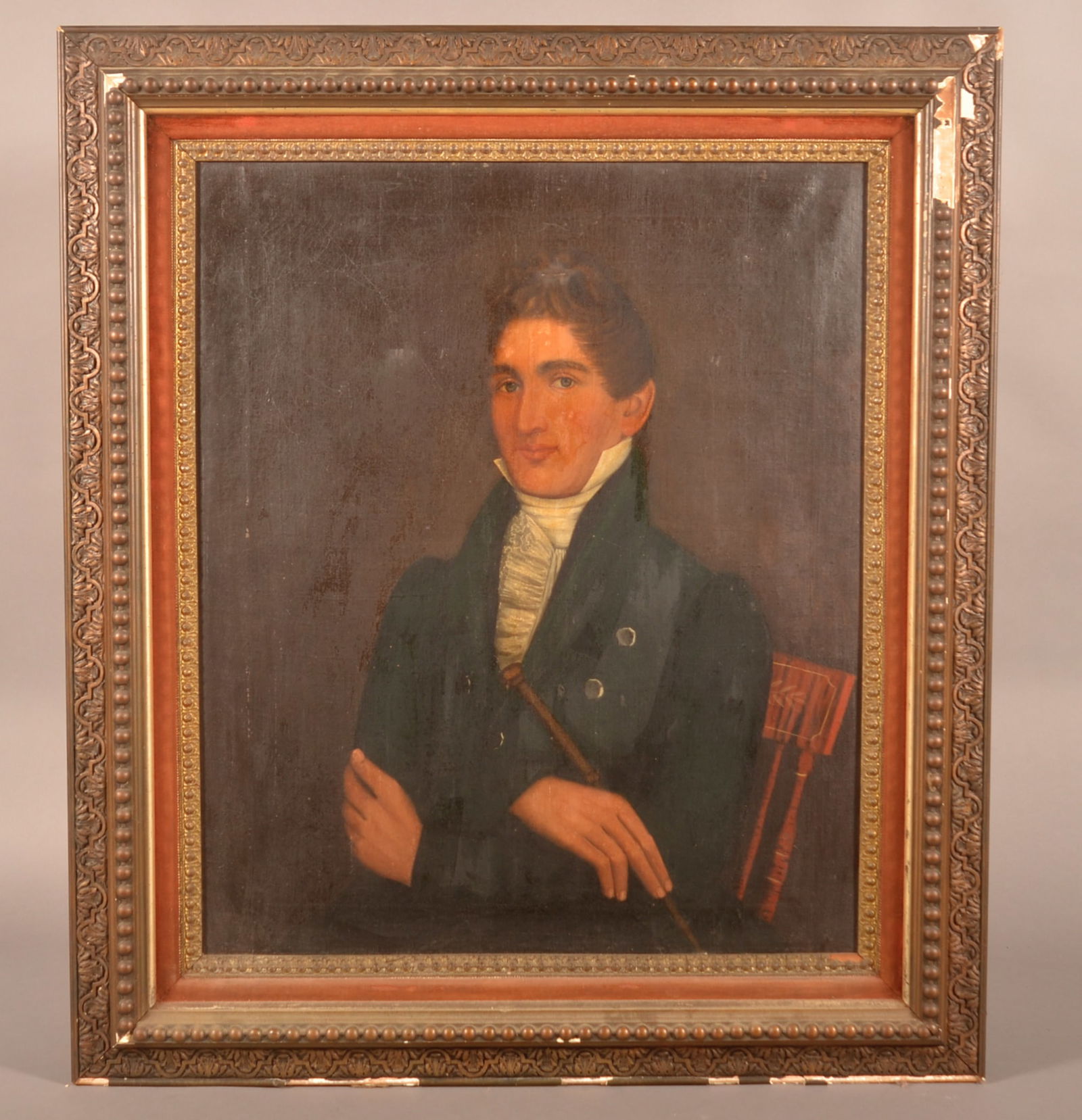 Unsigned Oil on Canvas Portrait of a Gentleman. (1 of 4)