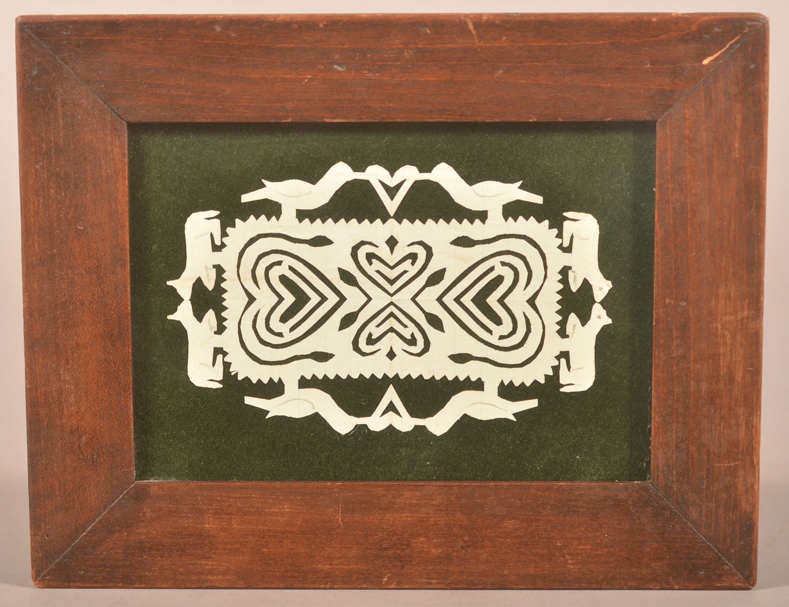 PA 19th C. Folk Art Scherenschnitte Valentine. (1 of 2)