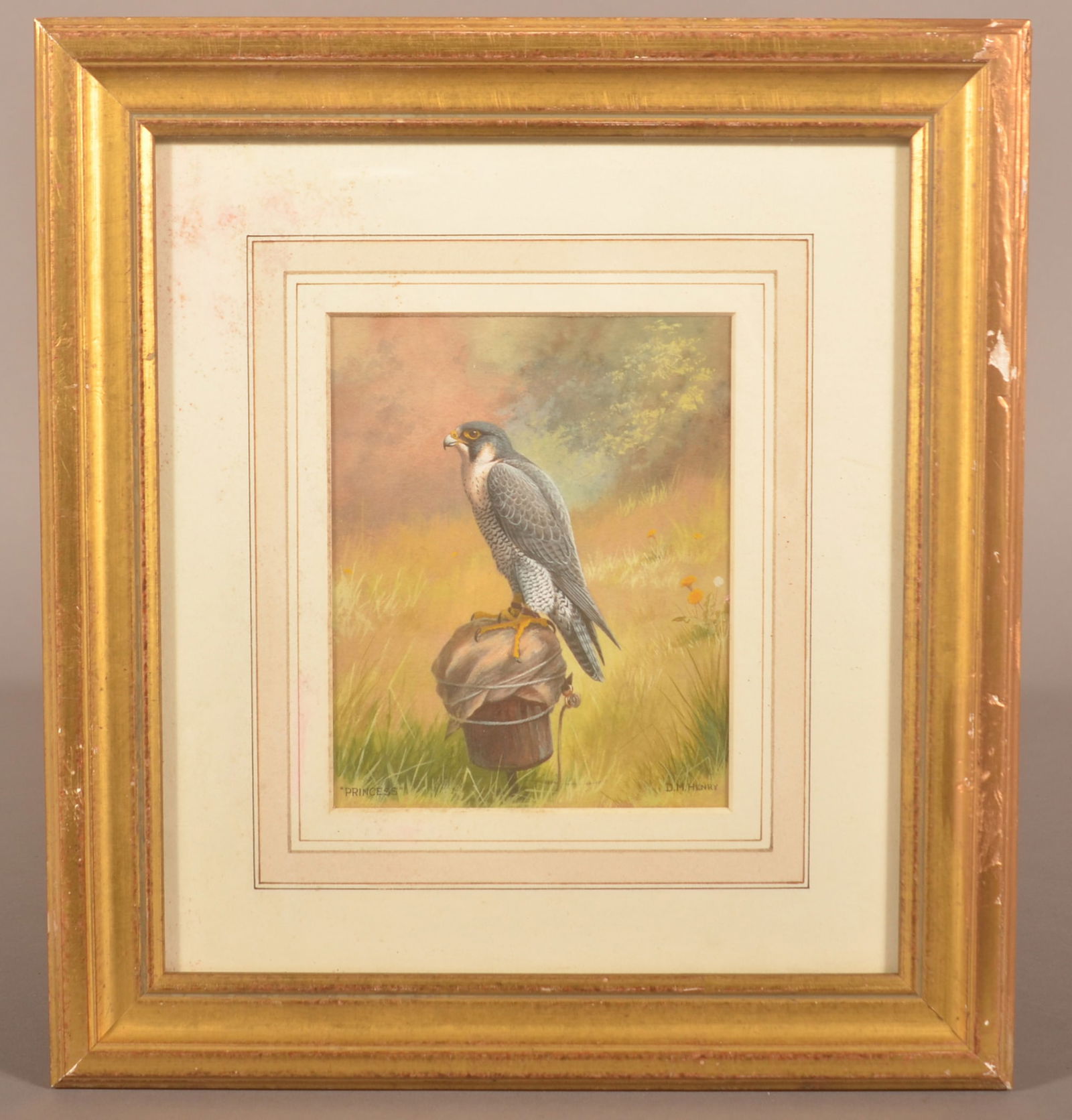 D.M. Henry Watercolor & Gouache on Paper Painting. (1 of 6)