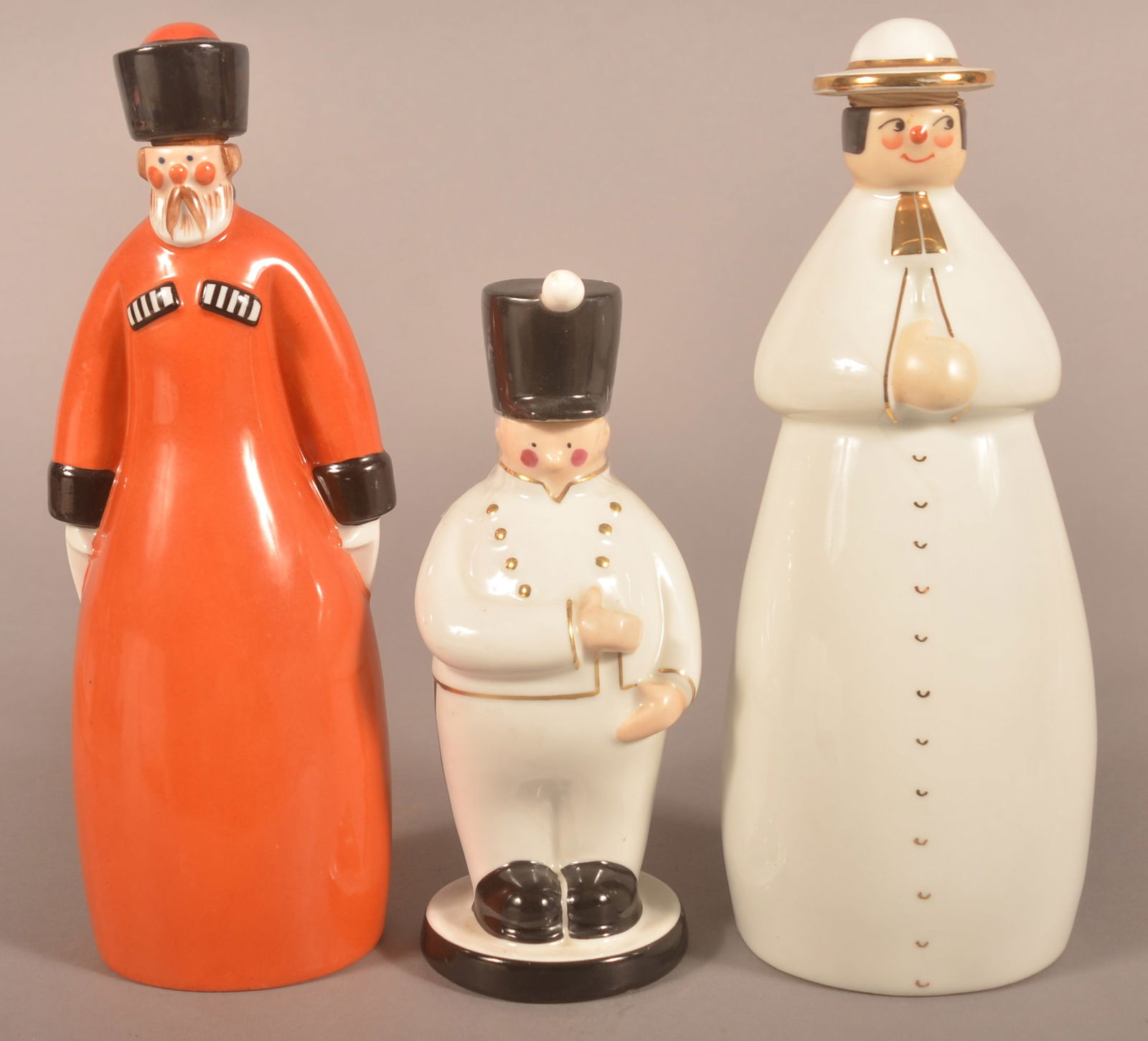 Three Robj France Ceramic Character Decanters. (1 of 4)