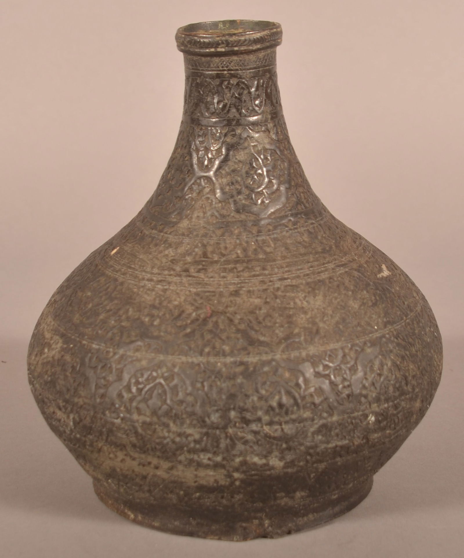 Antique Tinned Copper Indo-Persian Islamic Vase. (1 of 5)