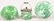105. Three Pieces of Green Agateware. Berry Pail with t