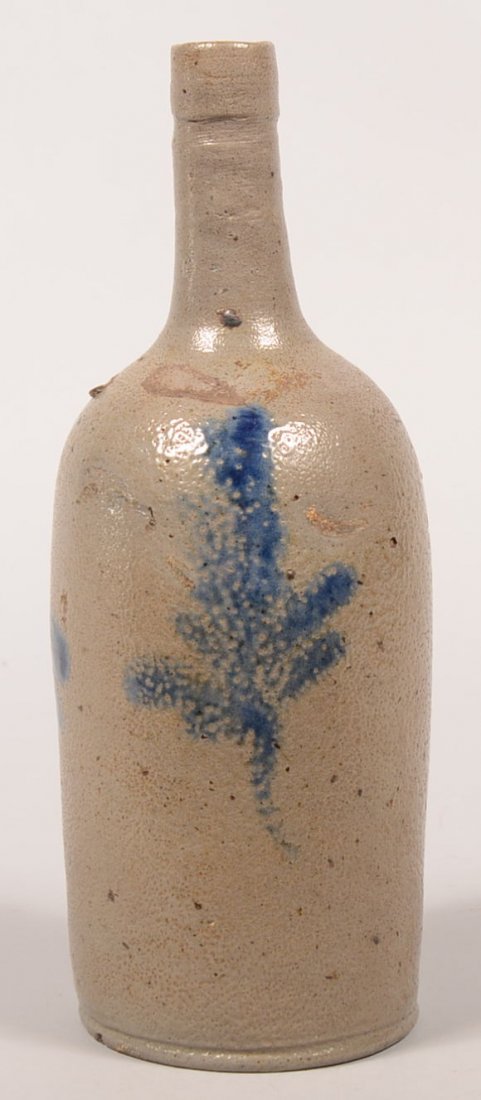 178. Rare Foliate Decorated Stoneware Bottle Attributed - 2