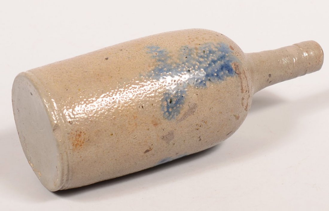 178. Rare Foliate Decorated Stoneware Bottle Attributed - 3