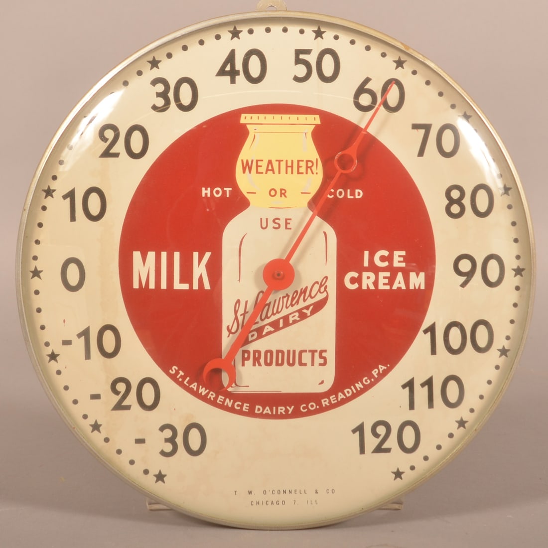Reading, PA Dairy Advertising Thermometer. (1 of 4)