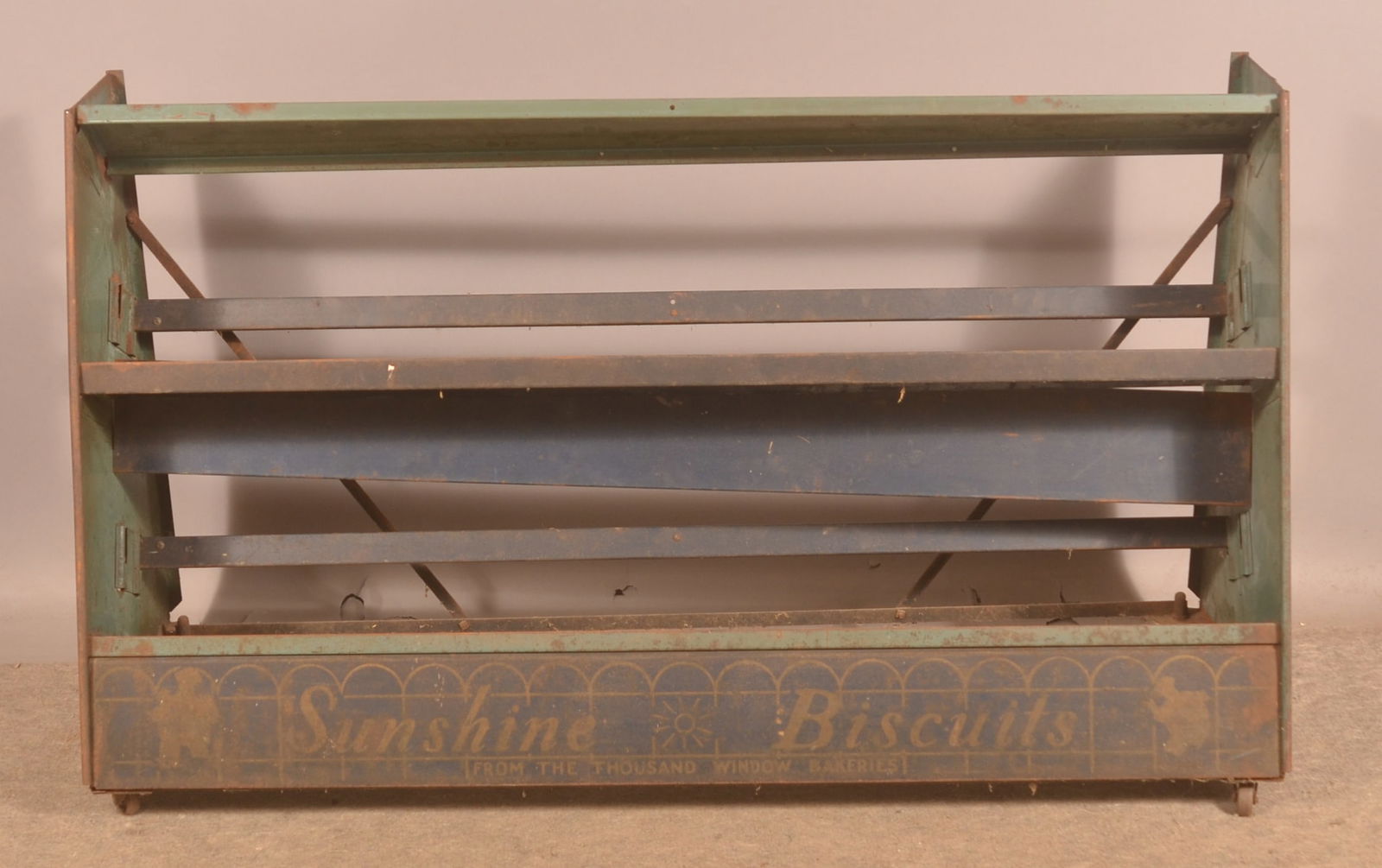1930s Metal Sunshine Biscuit Store Display Rack. (1 of 4)