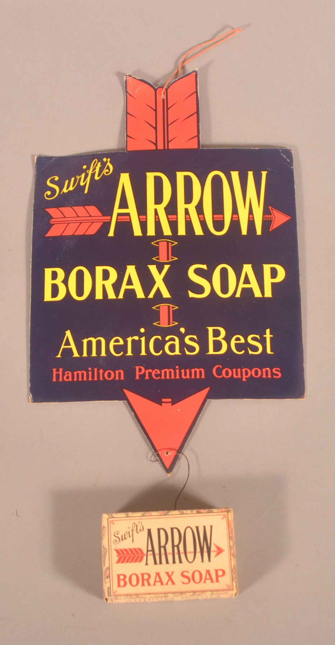 Swift's Arrow Borax Soap Die-Cut Hanging Sign. (1 of 2)