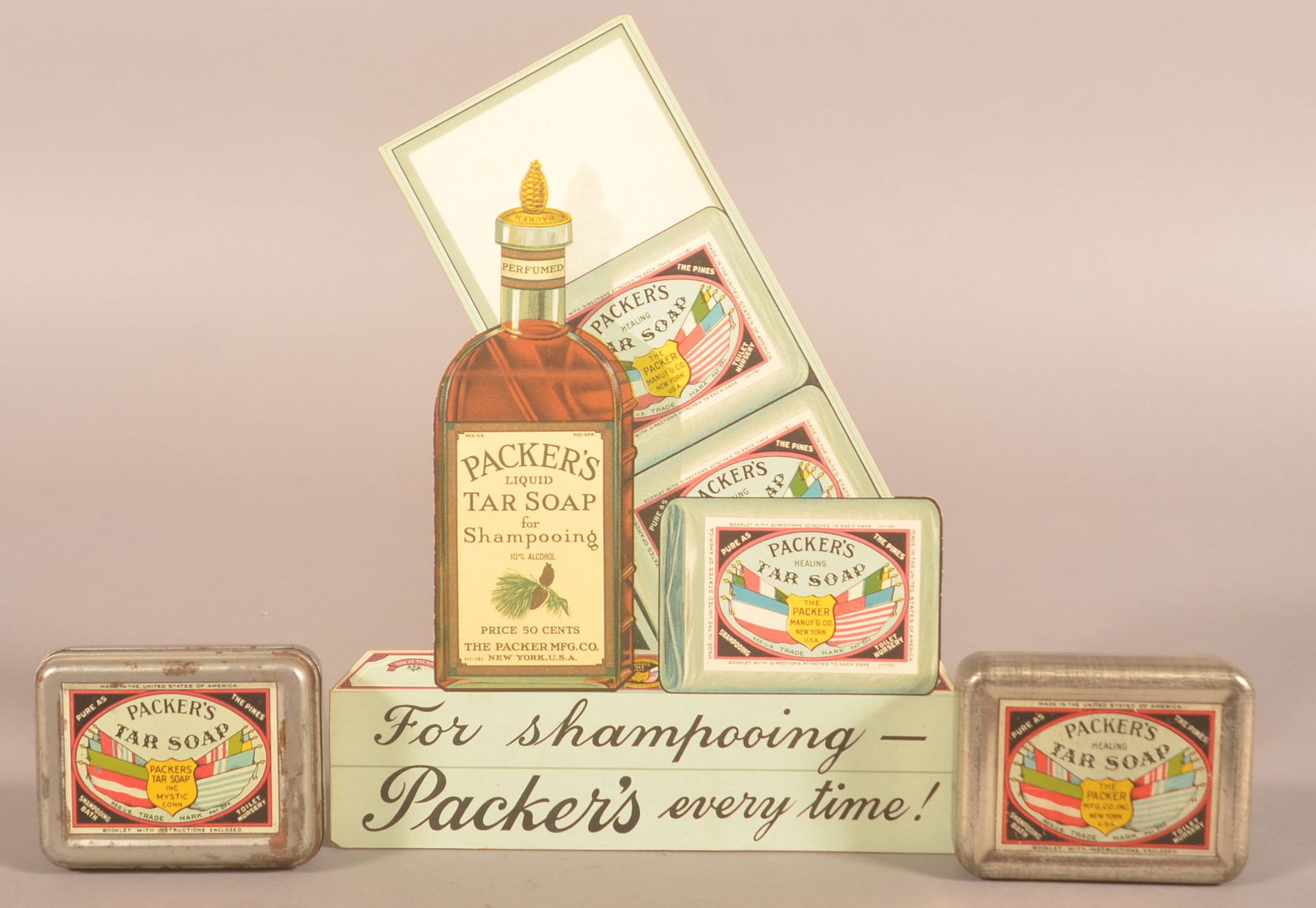 Packer's Tar Soap Country Store Sign/Display. (1 of 2)