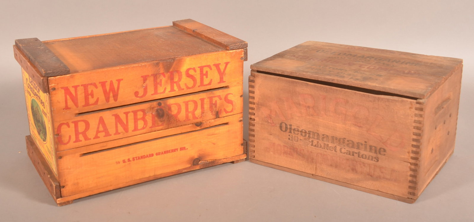 Eatmor Cranberries & Marigold Margarine Crates. (1 of 4)