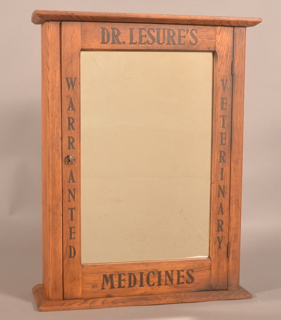 Dr. Lesure's Mirrored Front Veterinary Cabinet. (1 of 5)