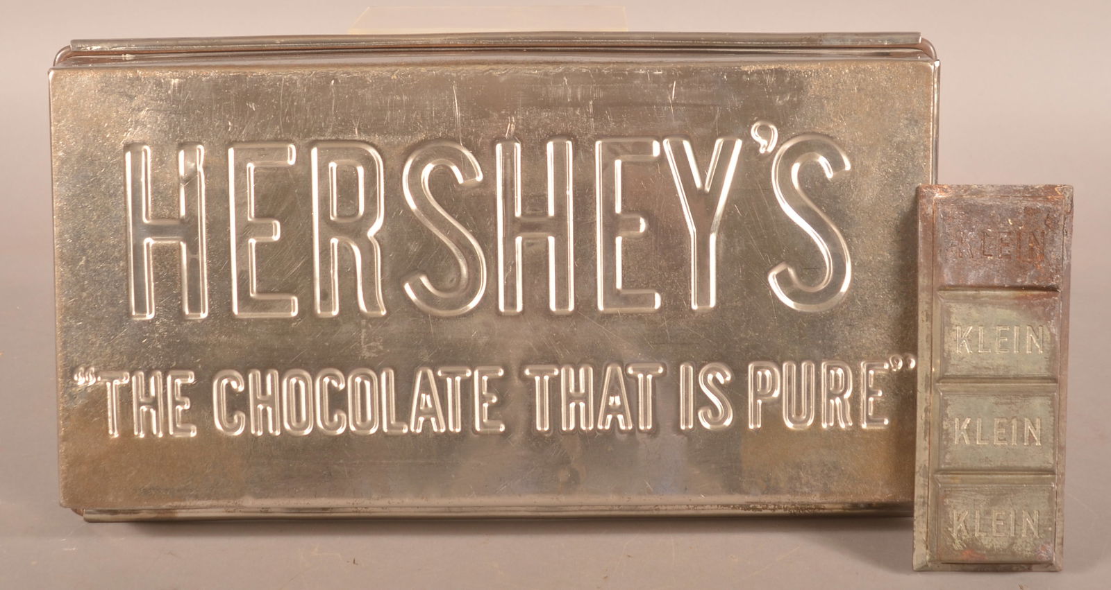 Sm. Klein's Chocolate & Lg. Hershey's Baking Pans. (1 of 2)