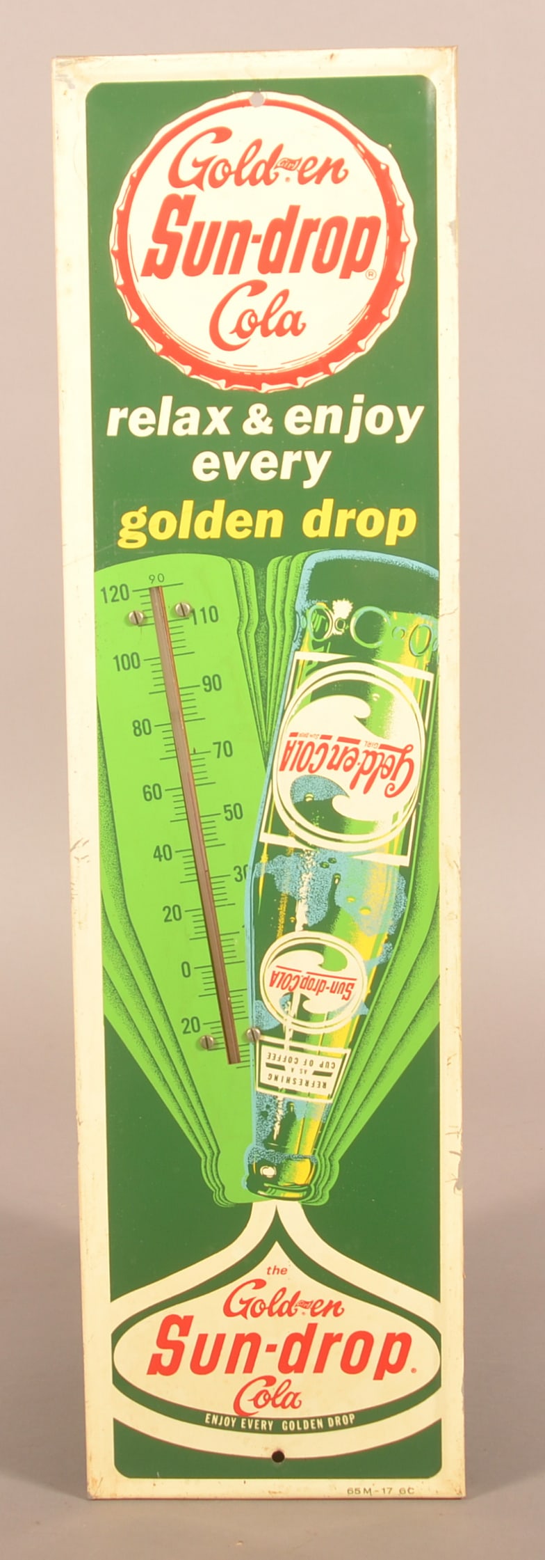 Golden Girl Sun-Drop Cola Advertising Thermometer. (1 of 4)