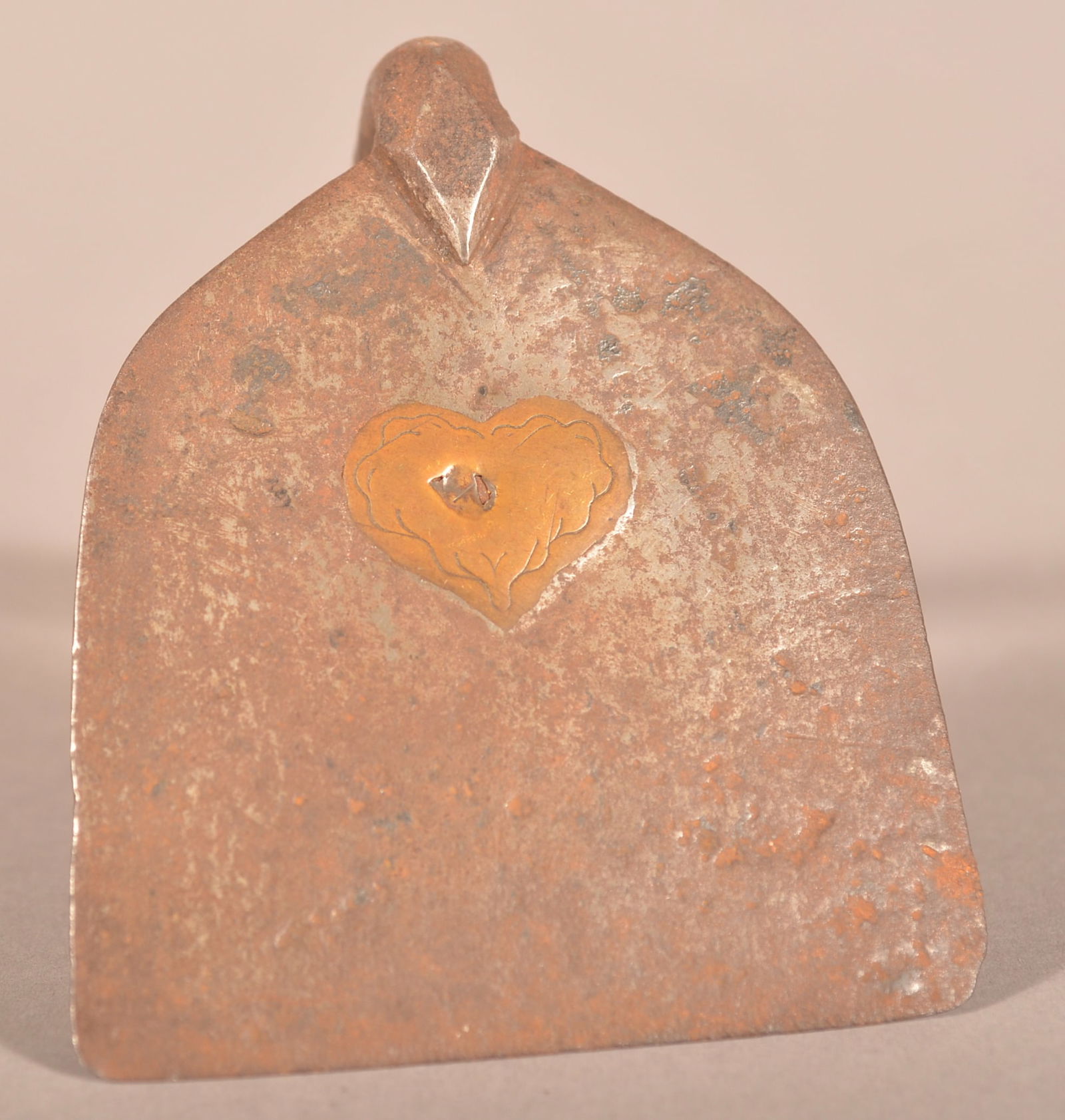 Rare Early PA Heart Inlaid Dough Scraper. (1 of 4)