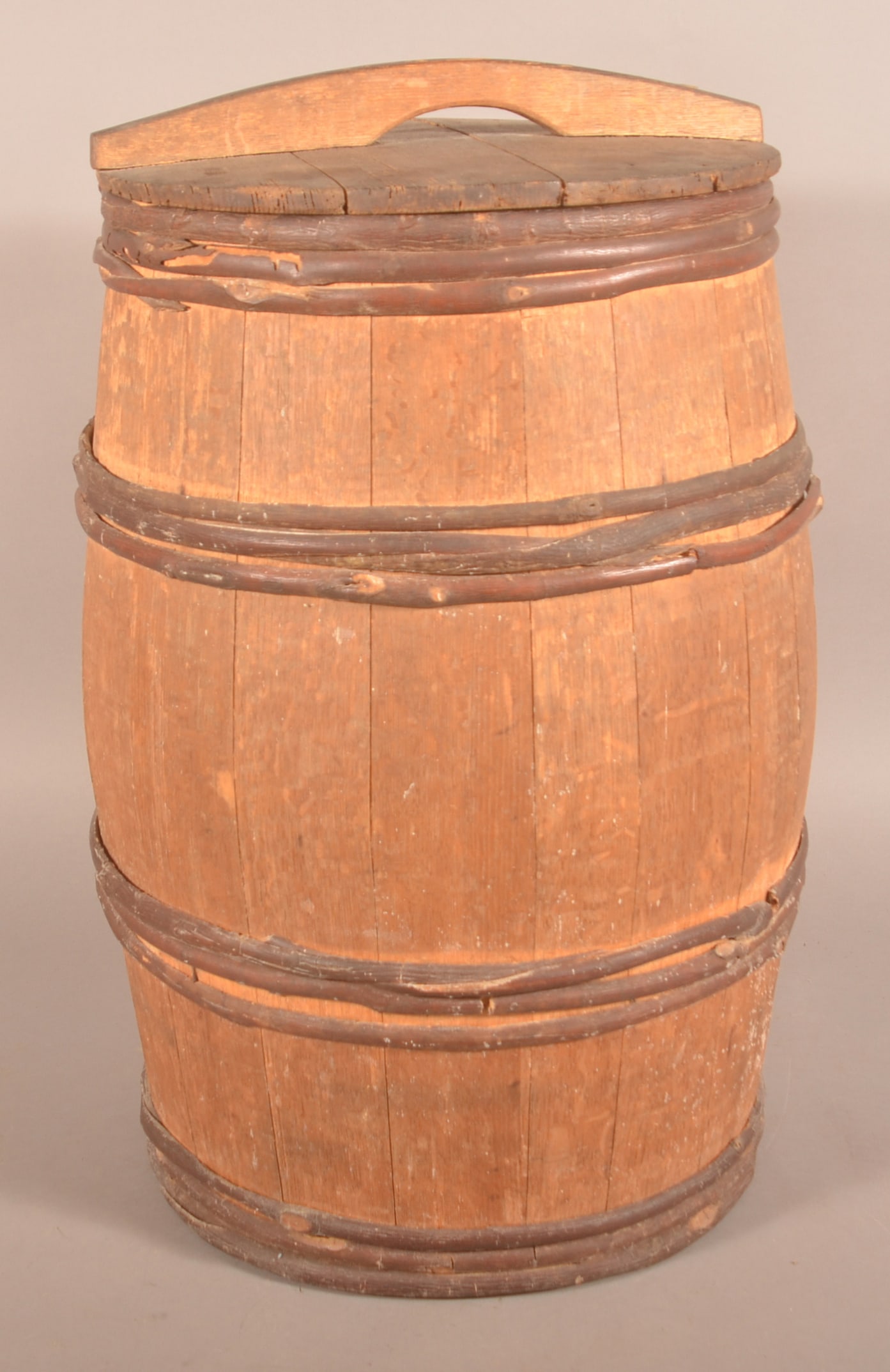 Early Wood-Banded Flour Barrel. (1 of 4)
