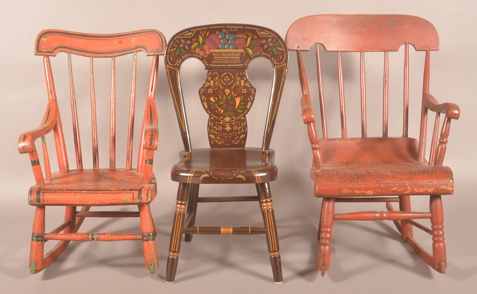Three Painted Children's Chairs/Rockers. (1 of 5)