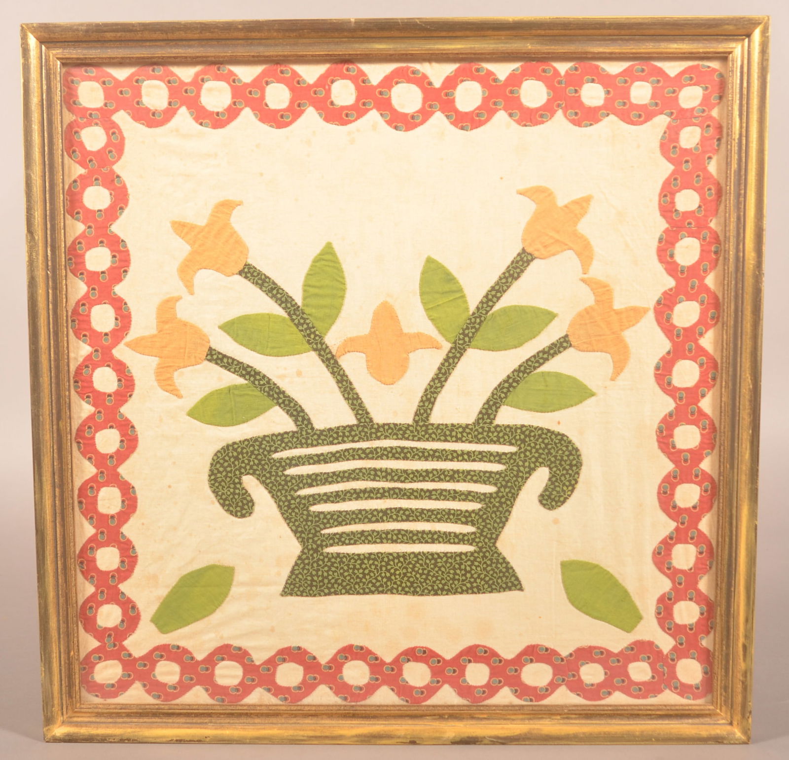 Framed PA or MD Album Quilt Square. (1 of 2)