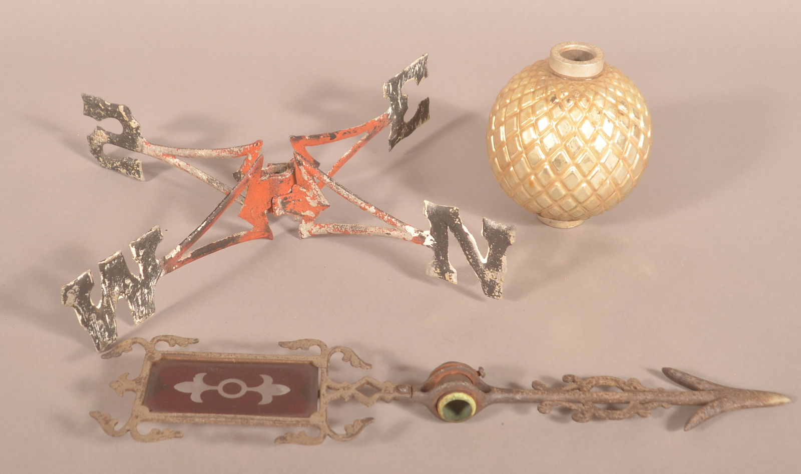 Antique Weathervane Directionals & Glass Ball. (1 of 5)