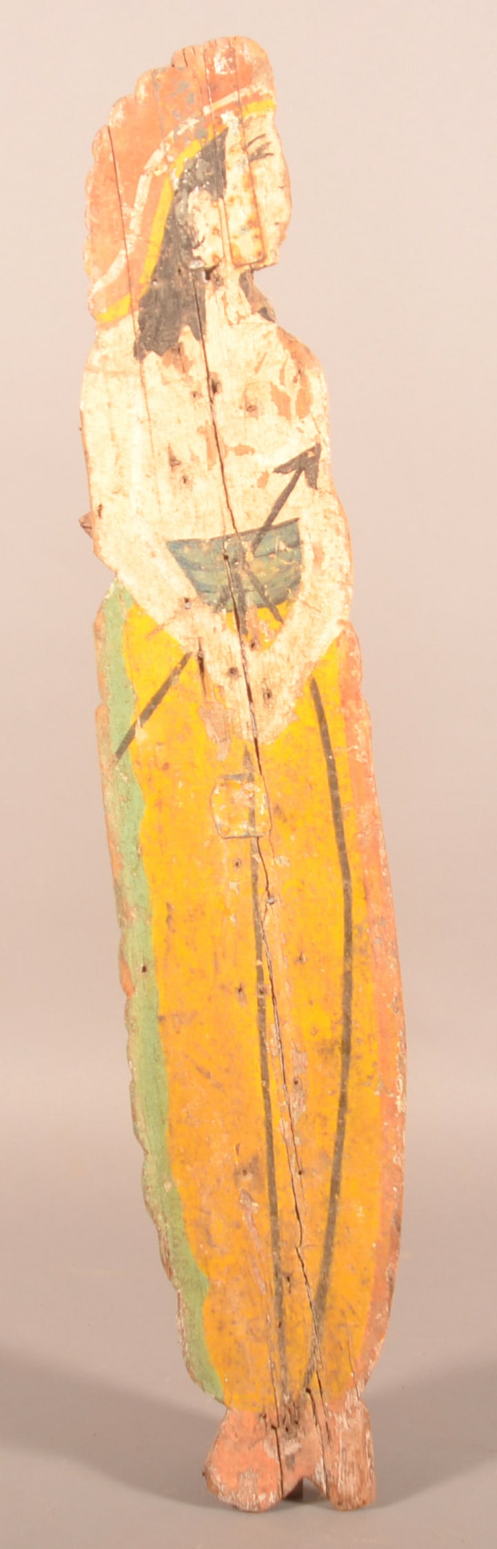 Folk Art Painted Indian Chief From Carousel. (1 of 3)