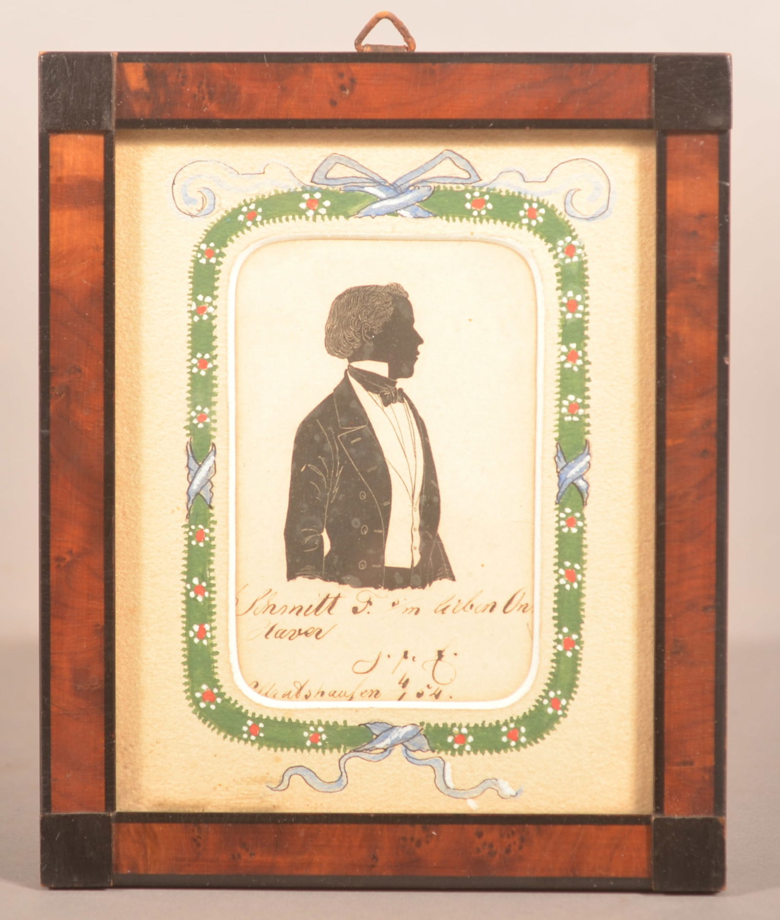 Wonderful German Matted & Framed Silhouette. (1 of 4)