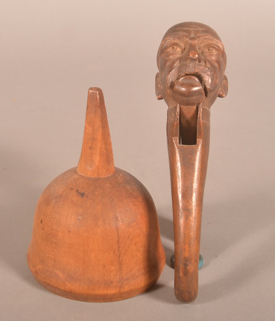 Early Carved Wood Funnel & Carved Nutcracker (1 of 6)