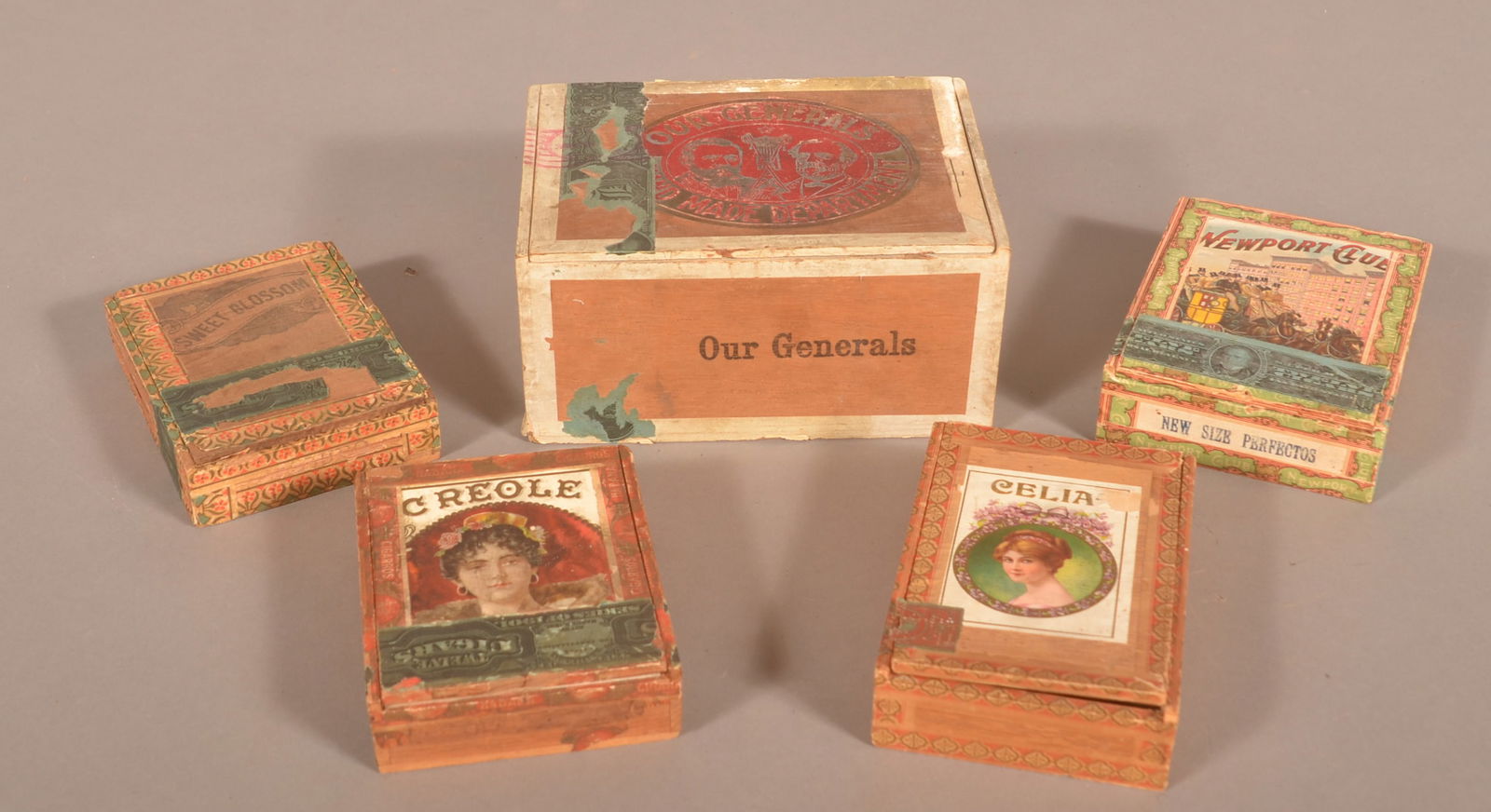 Civil War Themed Lee & Grant Cigar Box & Others. (1 of 5)