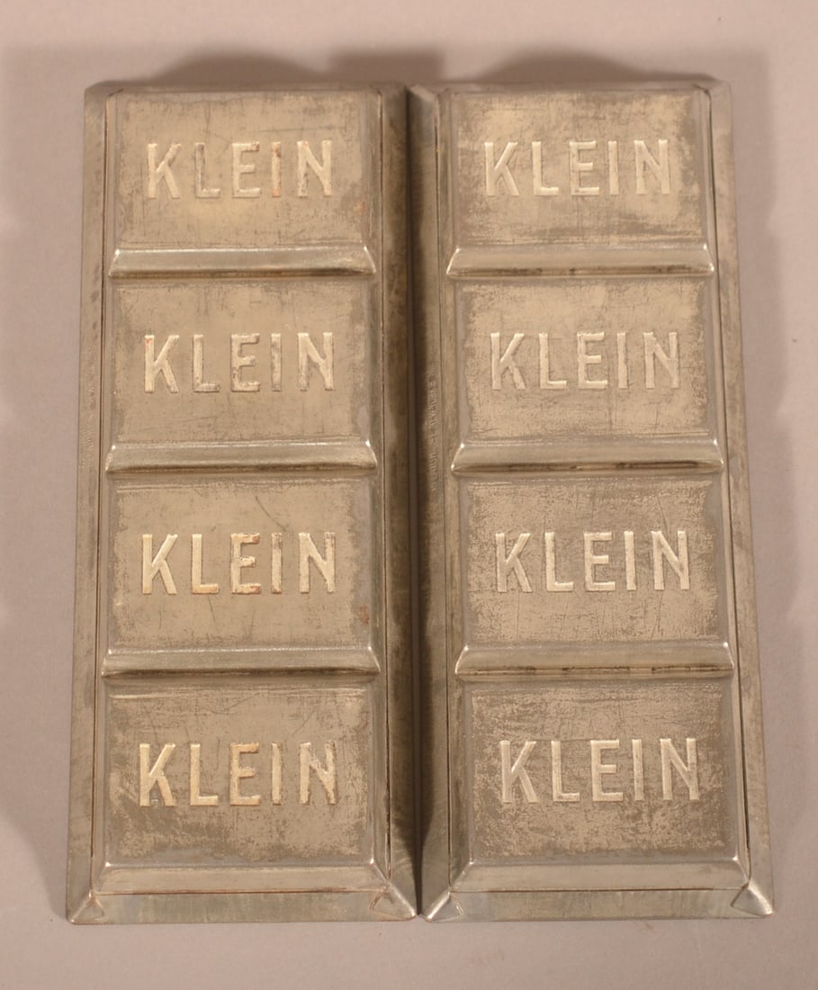Two Small Klein's Chocolate Molds.: Two dainty size molds. Provenance: James Hoffman Collection. 8"H x 3"W