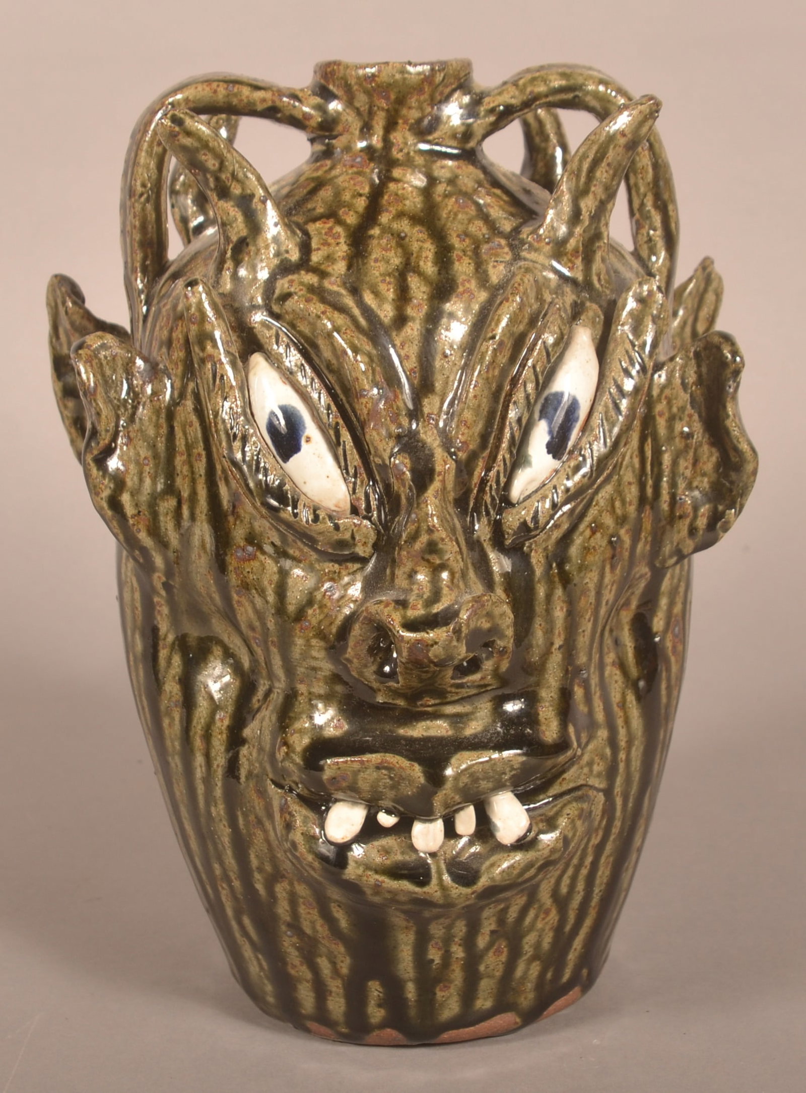Cleater Meaders Double-Sided Devil Face Jug (1 of 5)