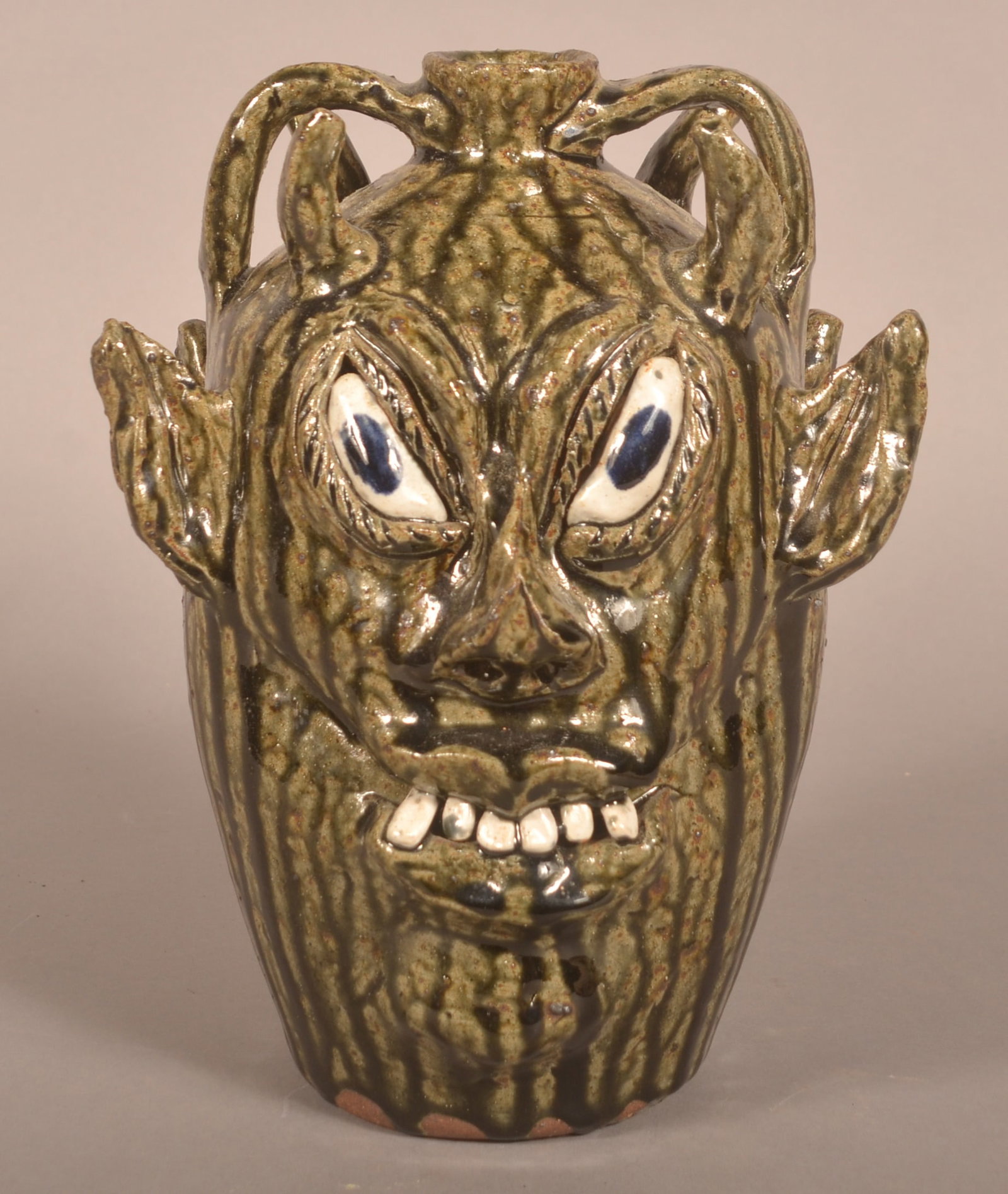 Cleater Meaders Double-Sided Devil Face Jug - 3