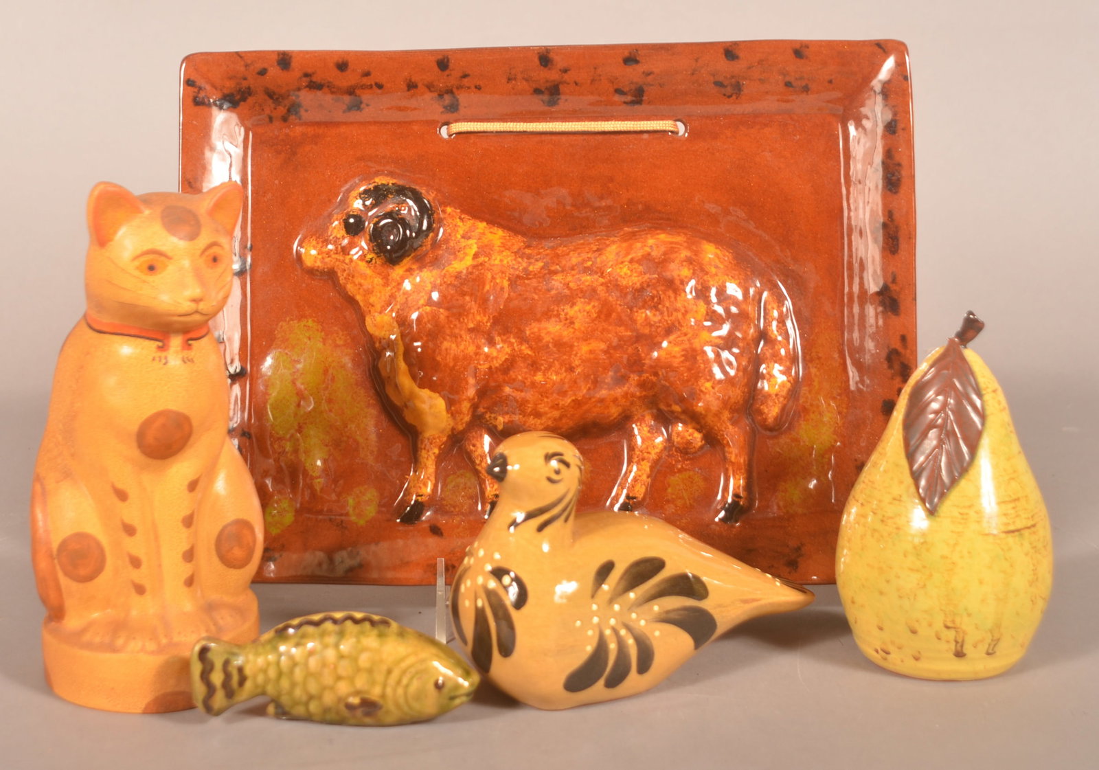 Collection of Contemporary Folk Art Incl. Shooner (1 of 6)