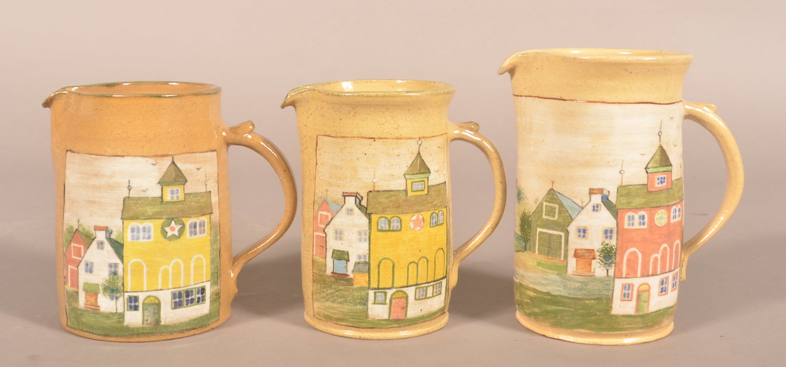 "Left Handed" Russell Henry Decorated Pitchers (1 of 4)