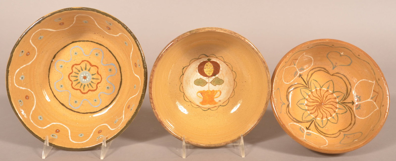 "Left Handed" Russell Henry Decorated Bowls (1 of 3)