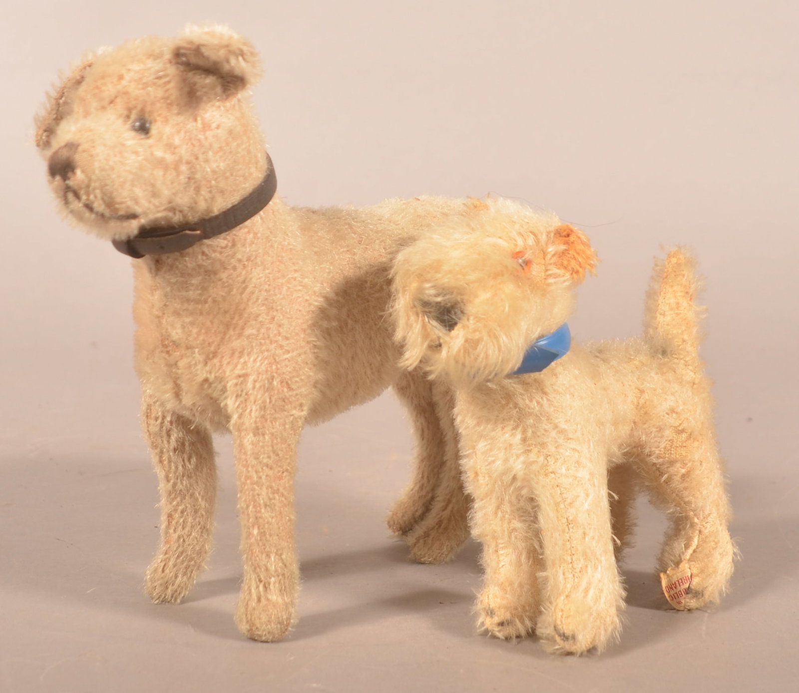 Little Antique Grey Mohair Dog & Scottie Dog (1 of 9)