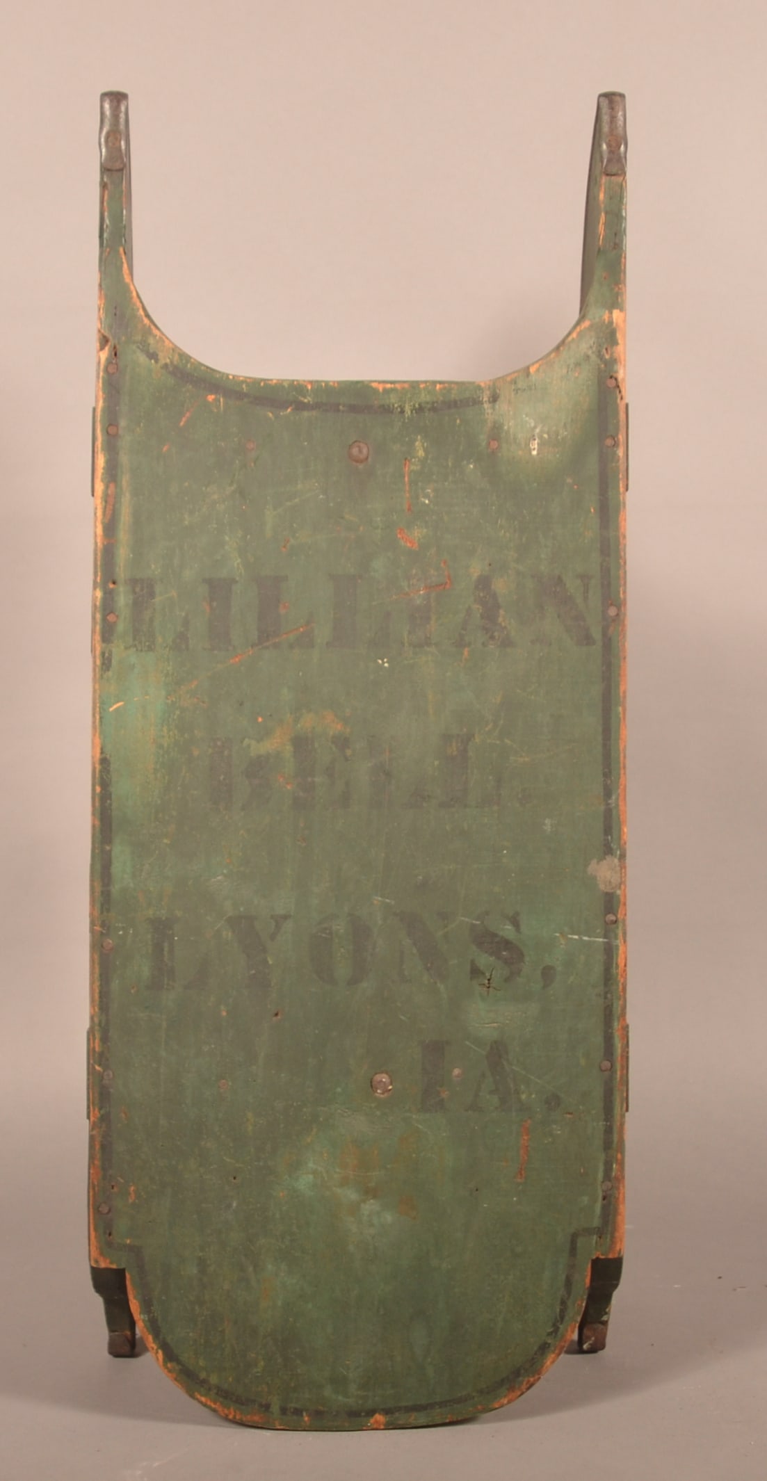 Early Paint-Decorated Child's Sled, Lyons, Iowa (1 of 6)