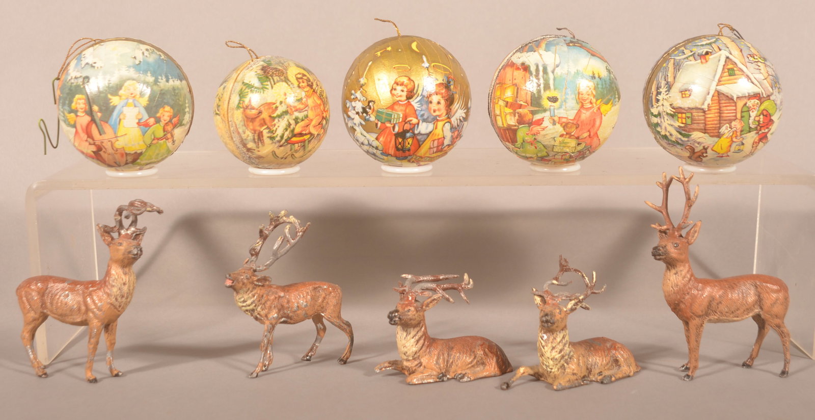 Paper Mache Candy Container Ornaments & Reindeer (1 of 8)