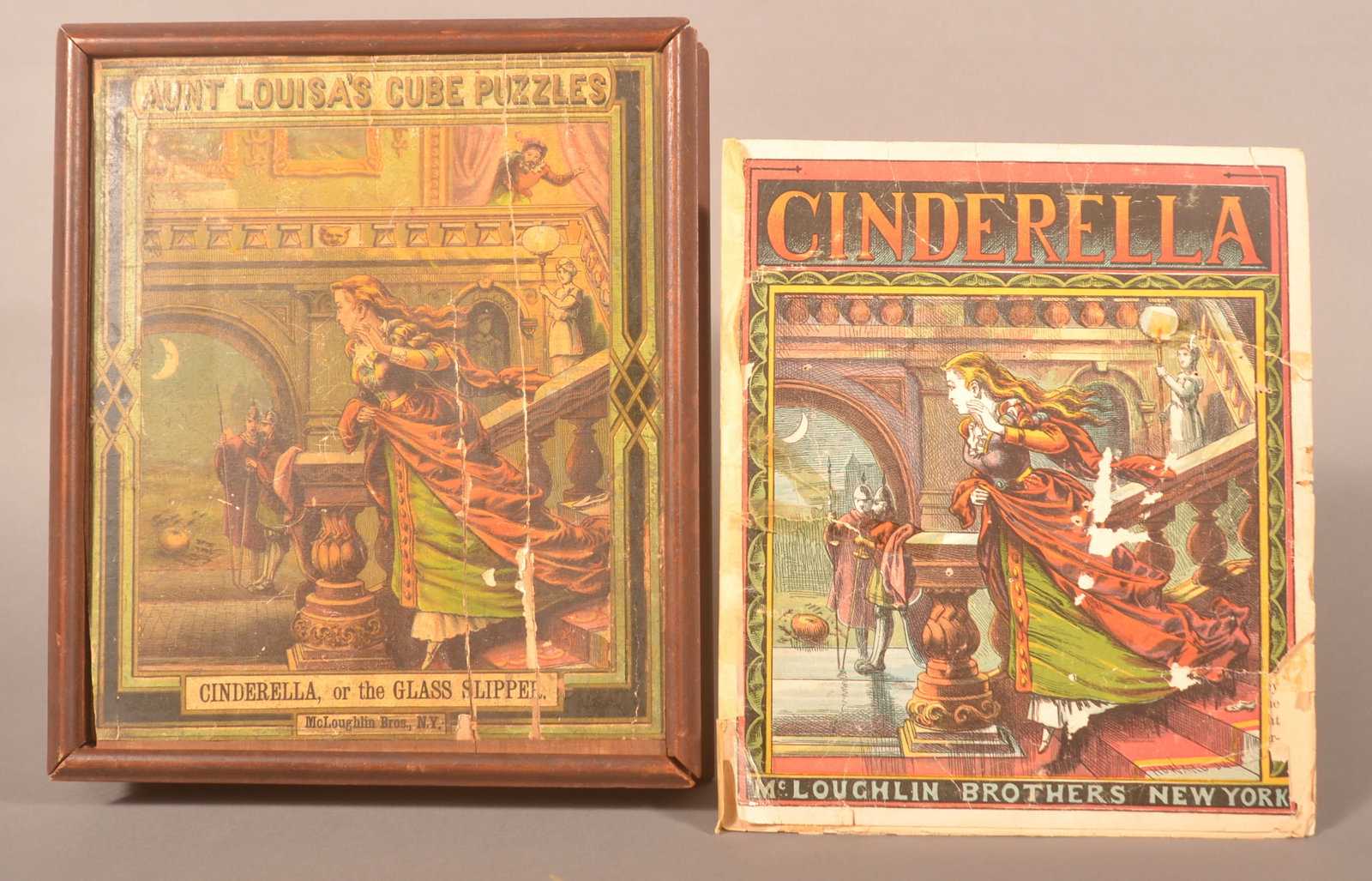 McLoughlin Bros. Cinderella Litho Blocks & Book (1 of 4)