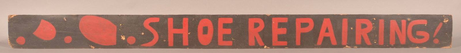 Early Hand-Painted Shoe Repairing Trade Sign (1 of 5)