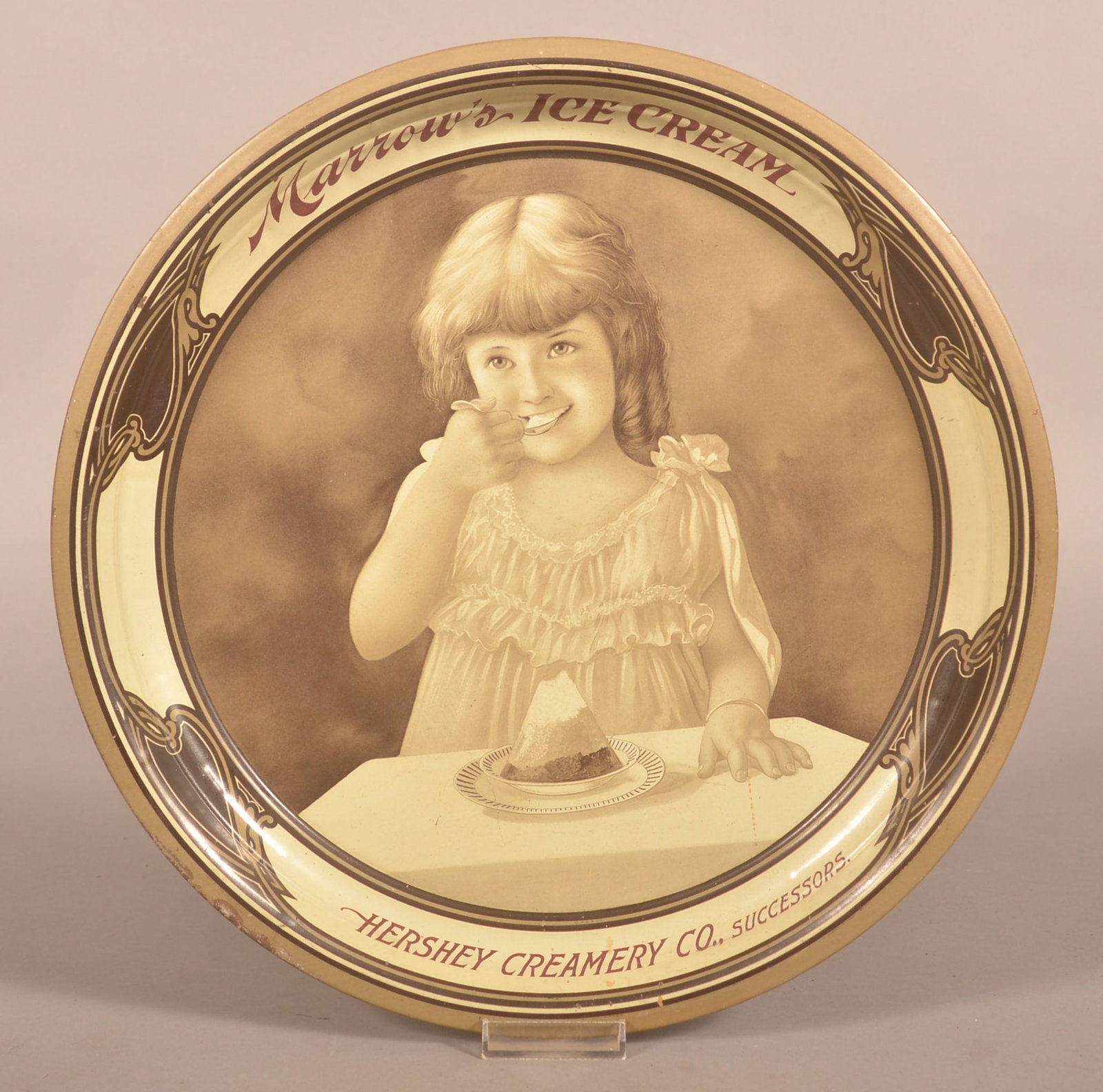 Rare 1920 Marrows Ice Cream Lancaster Serving Tray (1 of 3)