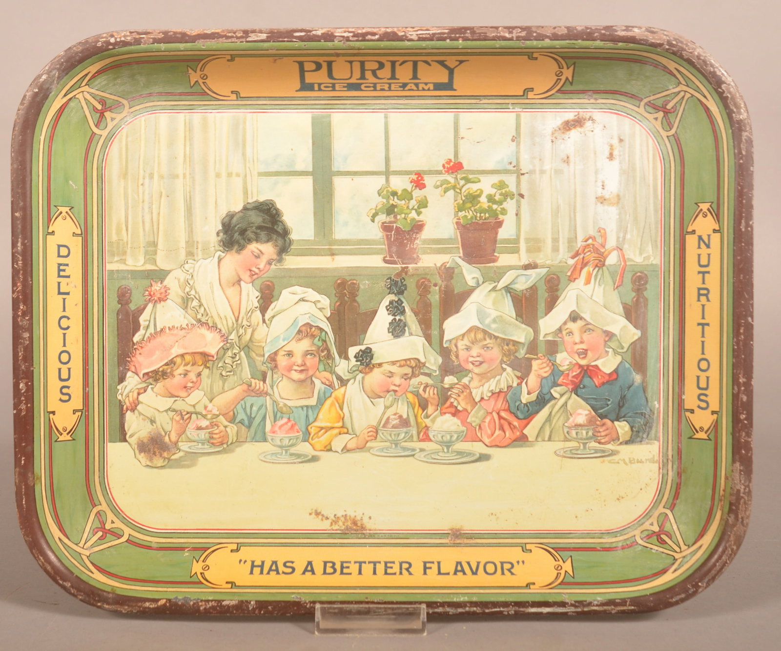 Purity Ice Cream Metal Vintage Serving Tray (1 of 2)